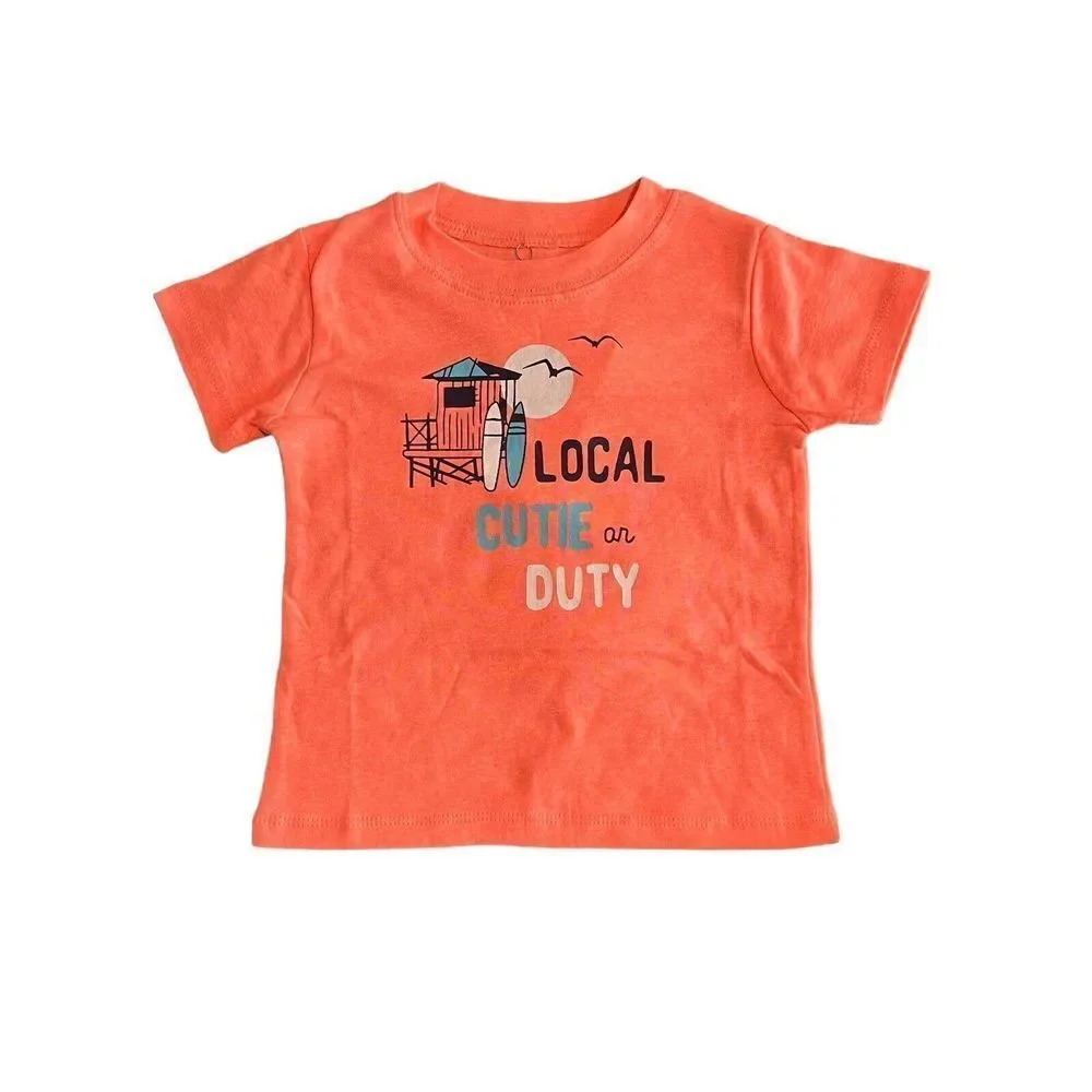Childrens 3 Piece Summer Set Boys Baby Size 12M Tee Shorts Romper